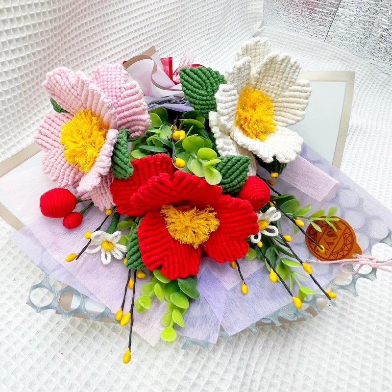 [Camellia bouquet x 3 flowers package] Bouquet/bouquet/Mother’s Day/Gift - Dried Flowers & Bouquets - Cotton & Hemp Multicolor