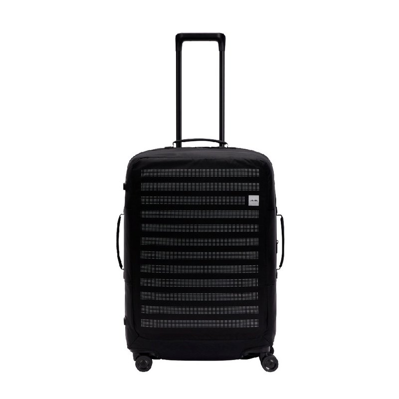 【LOJEL】CUBO-26 inches-black extended luggage case - Luggage & Luggage Covers - Nylon Black