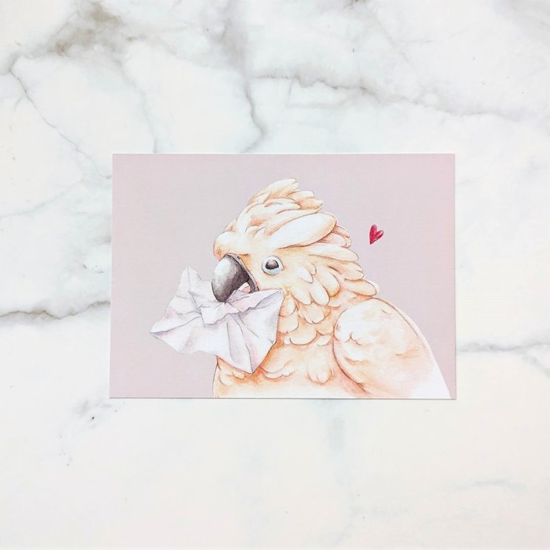 Badan parrot sends you a love letter and postcard - การ์ด/โปสการ์ด - กระดาษ สีม่วง