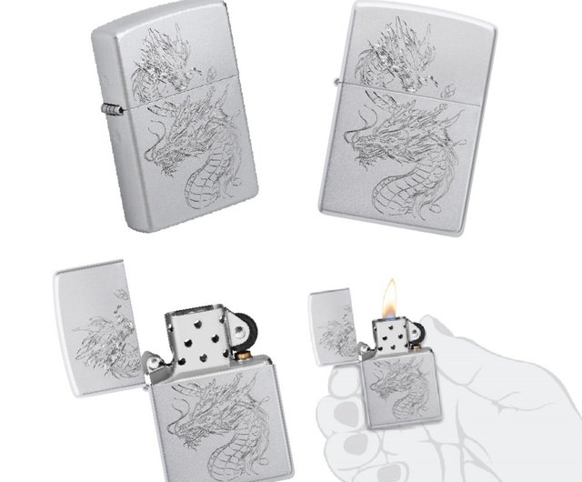 ZIPPO Official Flagship Store] 2025 Silver Dragon Soul Windproof