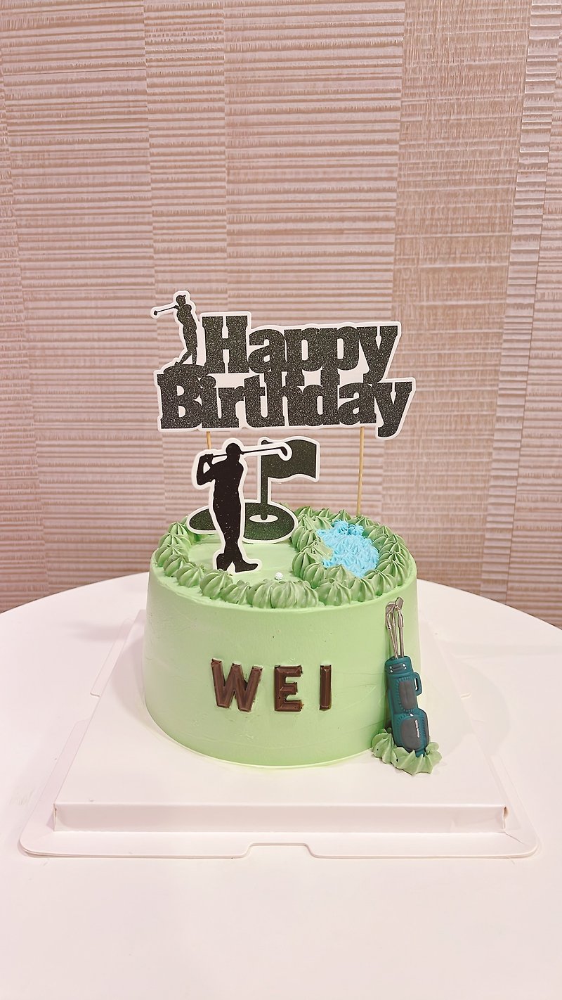 Customized golf cake/birthday cake/money-drawing cake/themed cake for self pick-up only - Cake & Desserts - Fresh Ingredients Pink