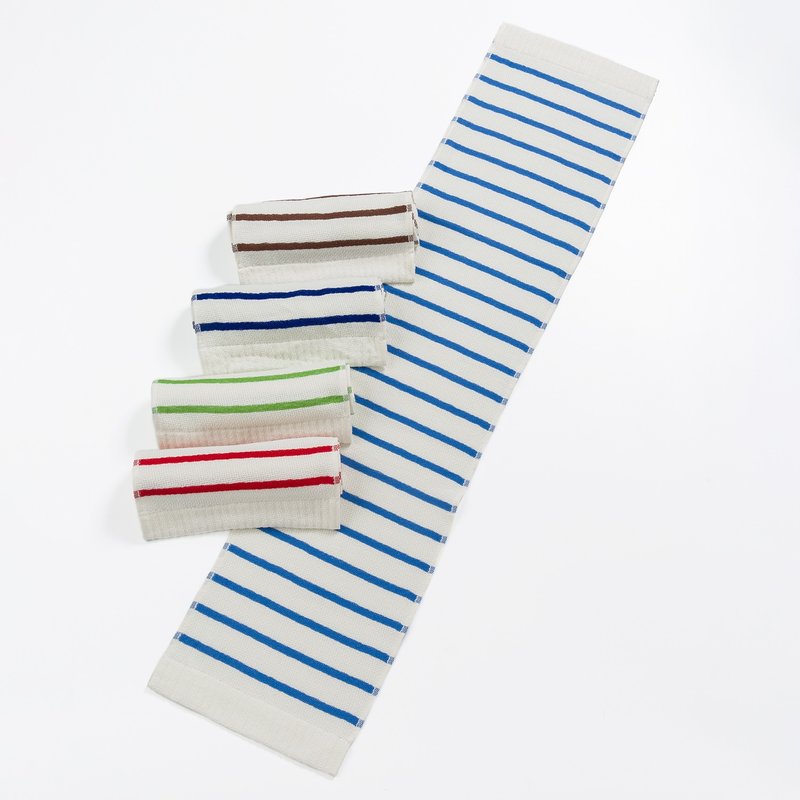 Knitted striped sports towel - Fitness Accessories - Cotton & Hemp 