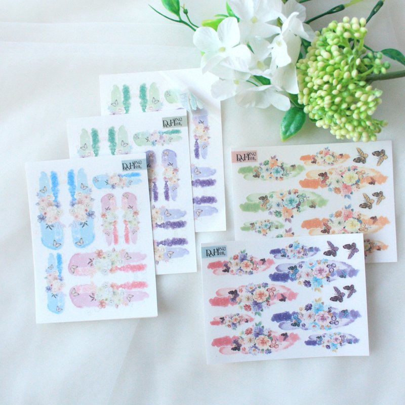 Flower bloom sticker - 貼紙 - 紙 