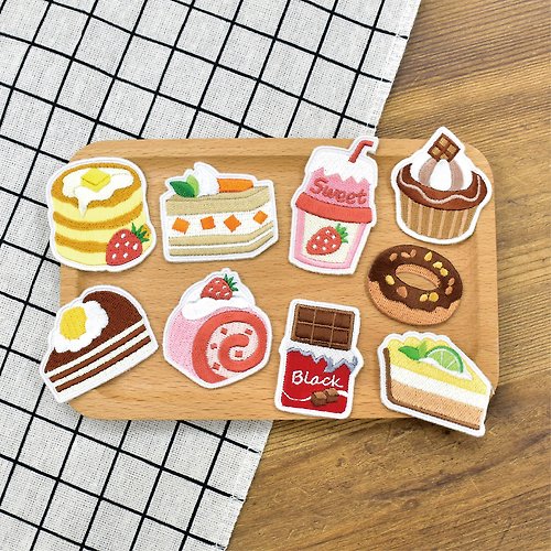 霓豆瓦克 Mr. Needlework 【刺繡貼紙】甜點系列 | 蛋糕 | 甜點 | 鬆餅 | 甜甜圈 | 檸檬塔