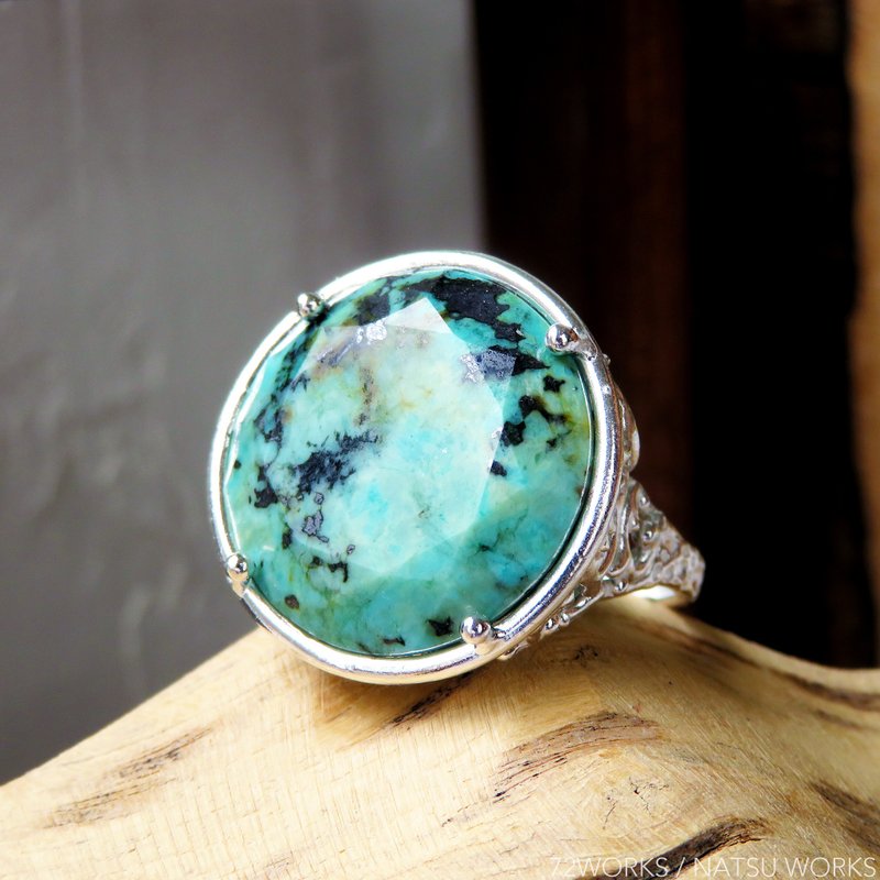 facet cut Turquoise Ring - แหวนทั่วไป - เครื่องเพชรพลอย สีน้ำเงิน