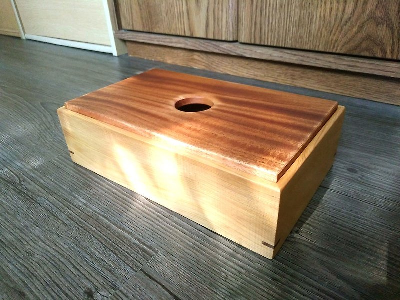 台湾アルダー+マホガニーの浅い箱 - 収納用品 - 木製 