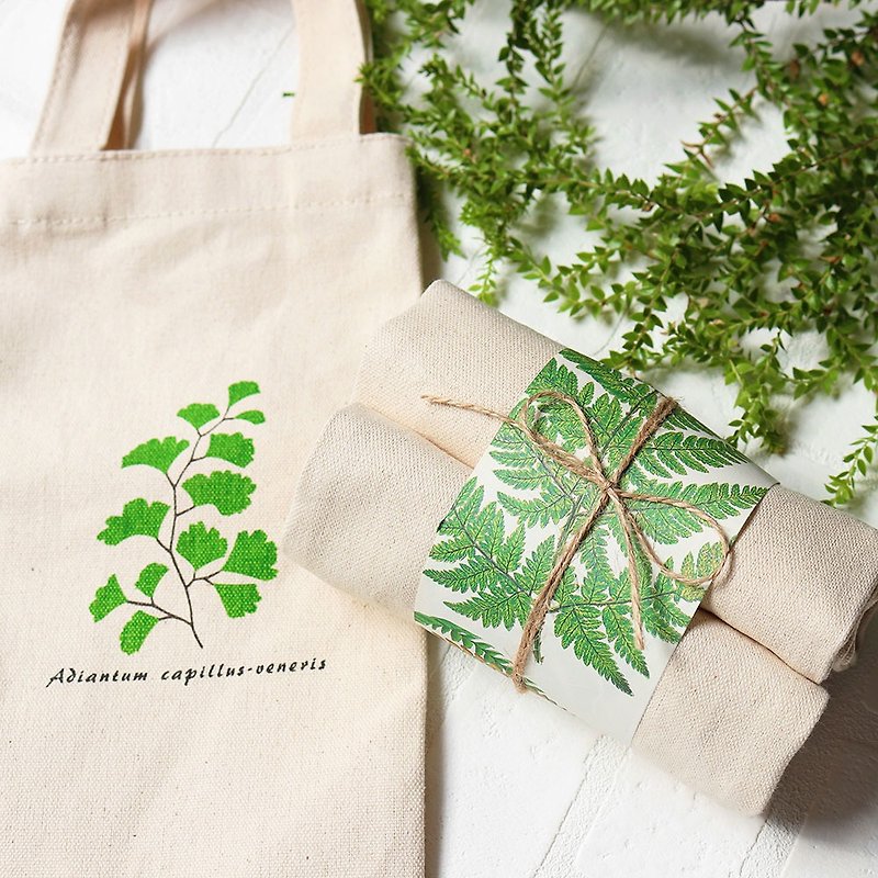植物學戀人的水壺袋 / 手工網版印刷 - 杯袋/飲料提袋 - 棉．麻 