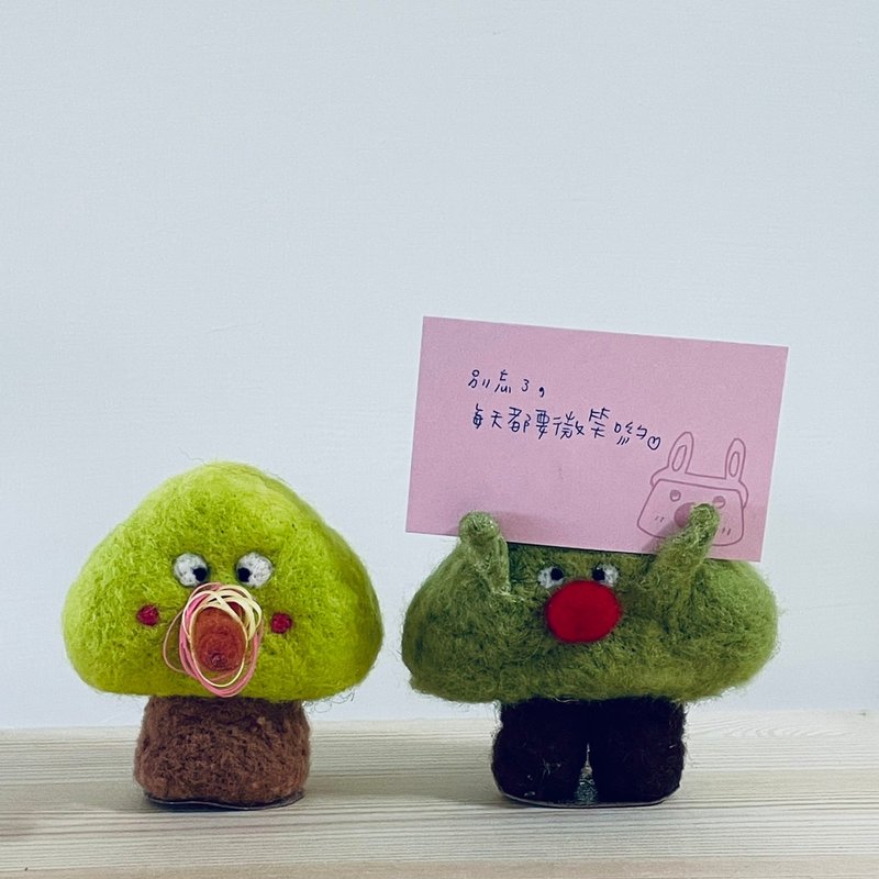 |羊毛氈材料包| 桌上樹精靈 兩款| 附教學影片 004 - 編織/刺繡/羊毛氈/縫紉 - 羊毛 綠色