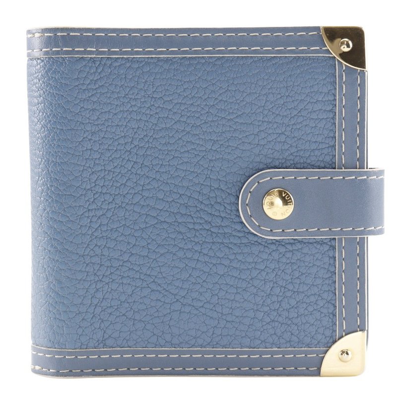 【日本直送】ルイ・ヴィトン LOUIS VUITTON コンパクト・ジップ 二つ折り財布 スハリライン M91829  レディース【中古】 - 錢包/皮夾/長短夾 - 真皮 藍色
