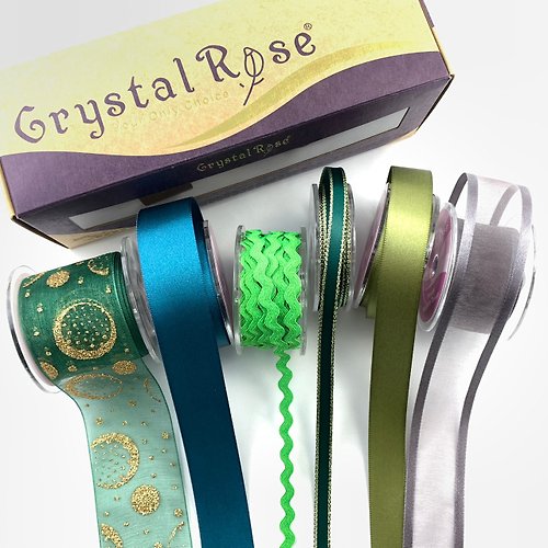 Crystal Rose Ribbon 緞帶專賣 時光珠寶 緞帶禮盒/6入 【情人節禮盒】