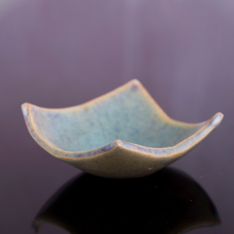 苔球盤系列// 手工苔球盤、無孔、小碟、手工盆、花器- 藍色 - 盆栽/植栽 - 陶 藍色