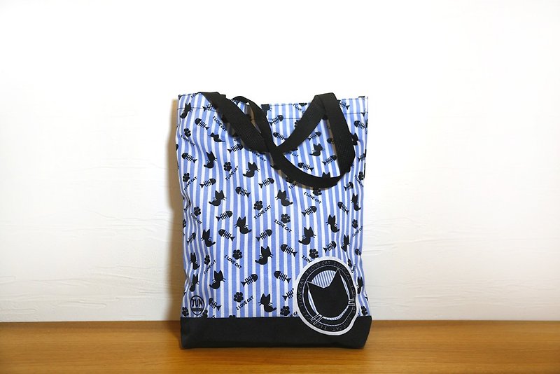 Striped Series~Waterproof Tote Bag for Cats & Dogs-Single Article - กระเป๋าแมสเซนเจอร์ - วัสดุกันนำ้ สีน้ำเงิน