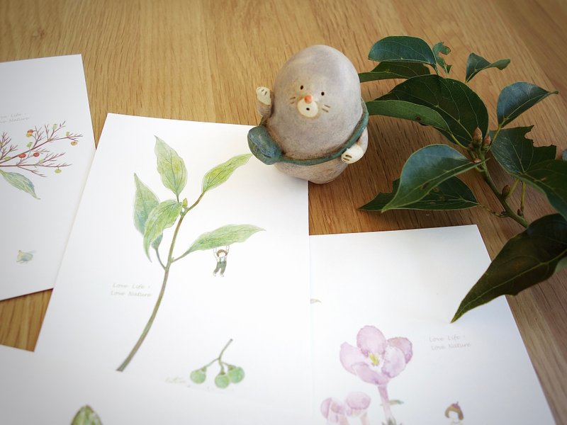 dearocat- Botanical postcards/five choices - Cards & Postcards - Paper Green