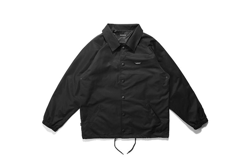 VANDAL Logo 教練外套(防潑水) - 外套/大衣 - 聚酯纖維 黑色