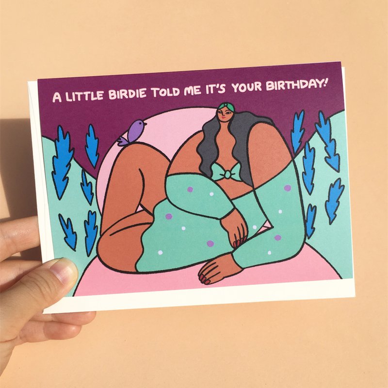 Greeting Card - Little Birdie Told Me Its Your Birthday Greeting Card - 卡片/明信片 - 紙 