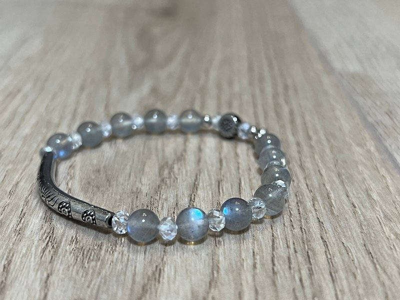 TBF - Labradorite personalized bracelet beaded spectrum Stone design can be customized with shiny particles - Bracelets - Crystal 