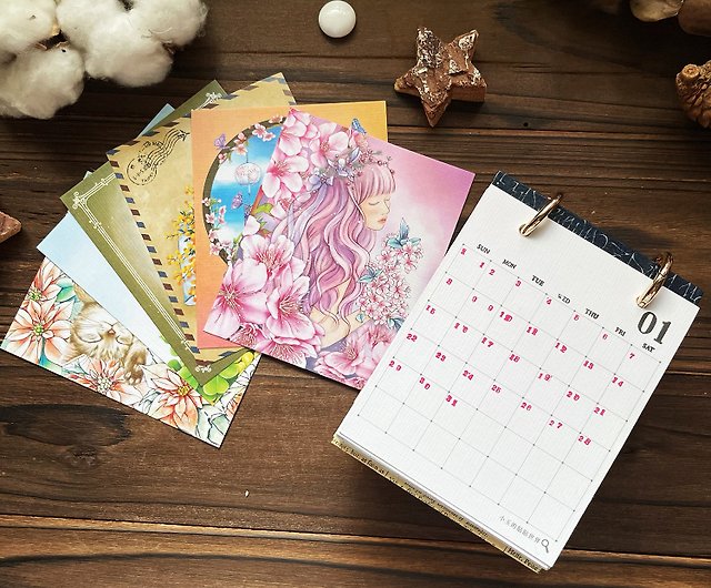 8 Mini Postcards Calendar Small Cards Bookmarks Sticky Notes - Shop  yusworld Cards & Postcards - Pinkoi