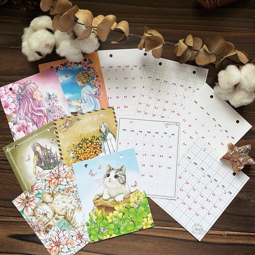 8 Mini Postcards Calendar Small Cards Bookmarks Sticky Notes