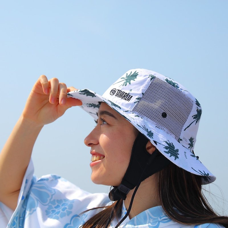 【TAVARUA】Bucket hat diving hat surfing hat TM1005 island white - Fitness Accessories - Polyester Multicolor