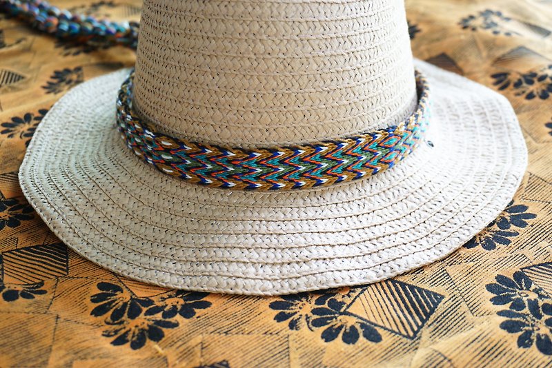 Waistband, hairband, headband, handmade woven webbing - Belts - Cotton & Hemp Multicolor