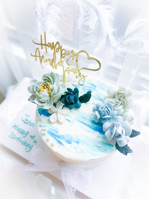 La Fleur Cake 拉斐爾甜點工作室 【週年蛋糕】限定自取!!!-6寸韓國最夯裱花輕乳酪蜂蜜蛋
