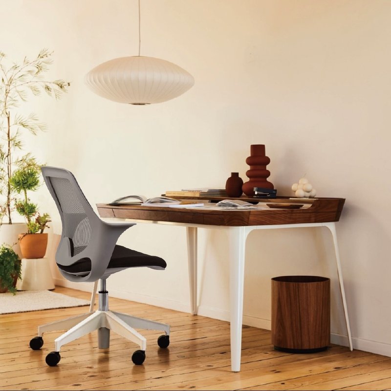 CO Chair Five-Star White Base Collaborative Office Chair - Chairs & Sofas - Nylon Blue