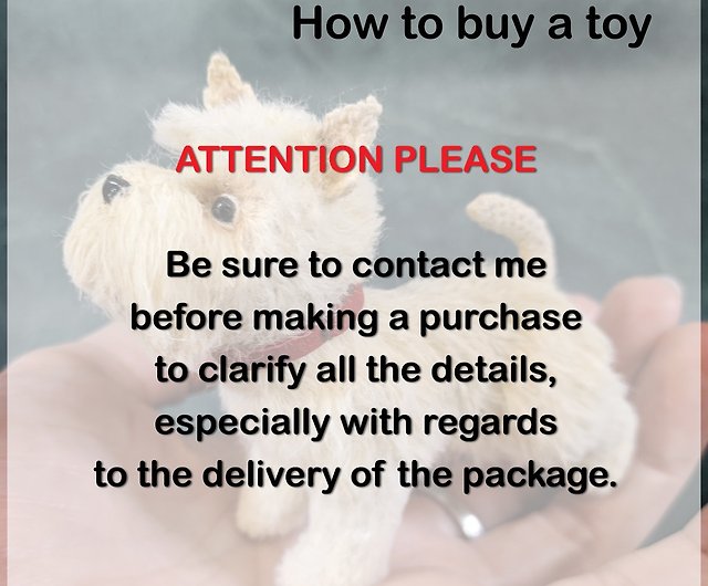 Bedlington Terrier Puppy. Realistic stuffed miniature toy. - Inspire Uplift
