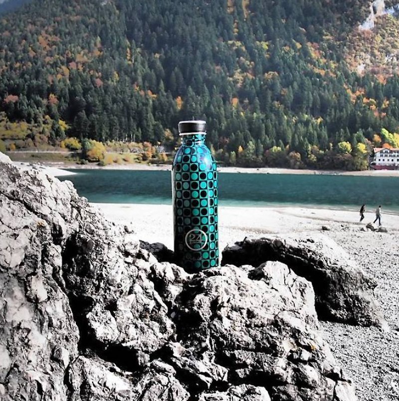 24Bottles Limited Optical Collection FW16 - Urban Bottle Dots - 100g lightweight Stainless Steel Bottle - Pitchers - Other Metals Green