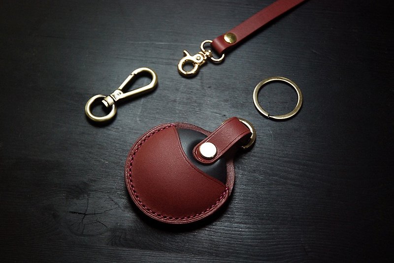 [Limited offer is being extended] GOGORO&YAMAHA induction key ring leather case-wine red - ที่ห้อยกุญแจ - หนังแท้ 