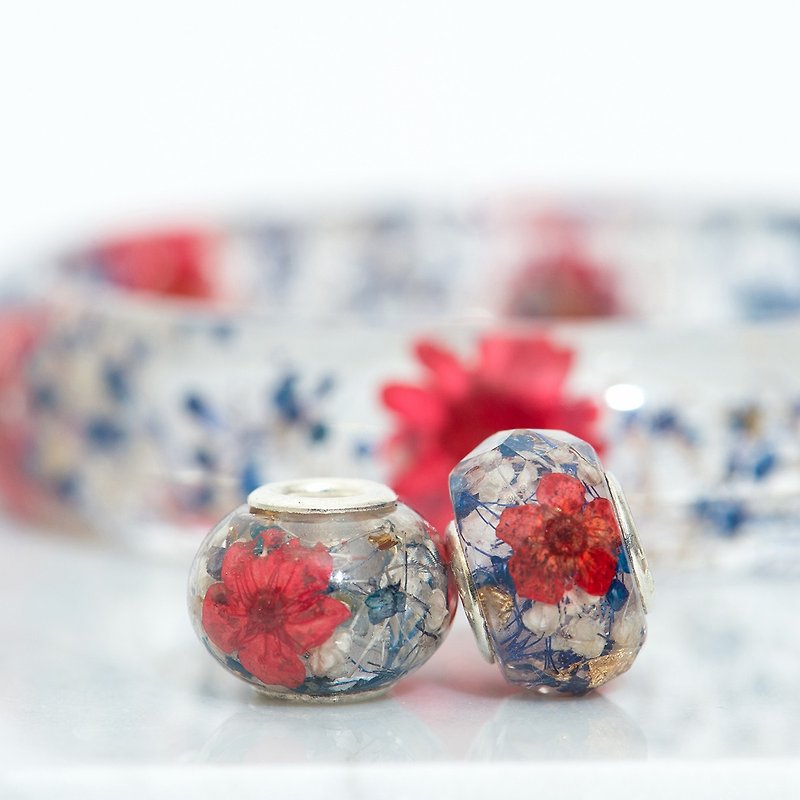 [Capricorn - Owight Maple] - Cloris Gift Wing color flower chain (bracelet, necklace choose one) - Bracelets - Plants & Flowers Red