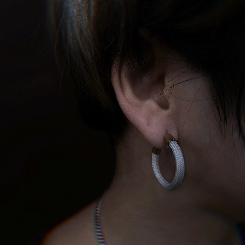 Monet Series - Hoop earring | Hoop earrings - Earrings & Clip-ons - Sterling Silver White