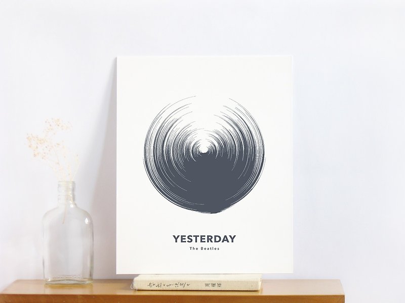 Yesterday Audio Decorative Painting-Birthday Christmas Gift-11x14 inches - Posters - Paper Gray