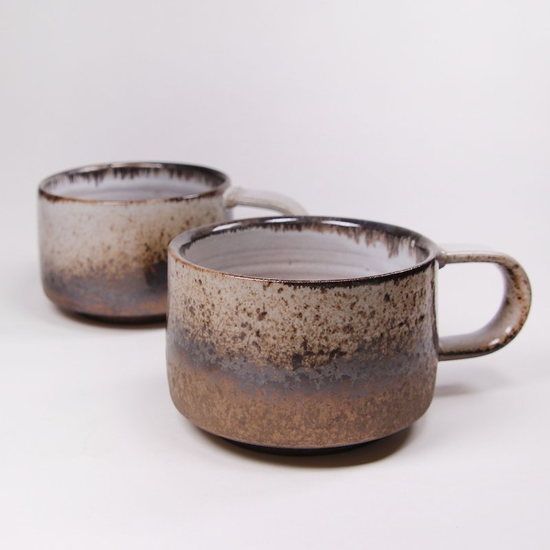 Mingyao kiln l bronze enamel latte mug coffee cup - ถ้วย - ดินเผา สีนำ้ตาล