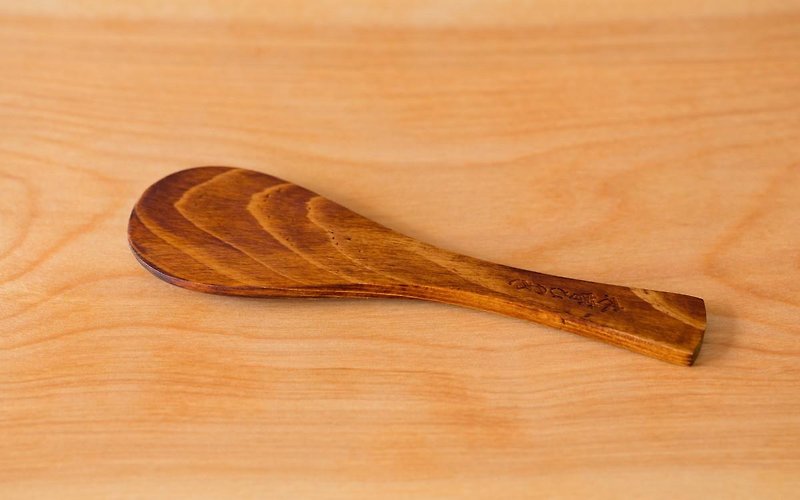 Kiso hinoki of rice paddle 18cm (wiping lacquer) - Cookware - Wood Brown