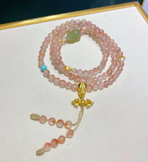 Angel's tears 天使之淚 Jewelry Design 5mm天然原礦南紅 和田玉貔貅綠松石設計多圈手串手鍊項鍊s