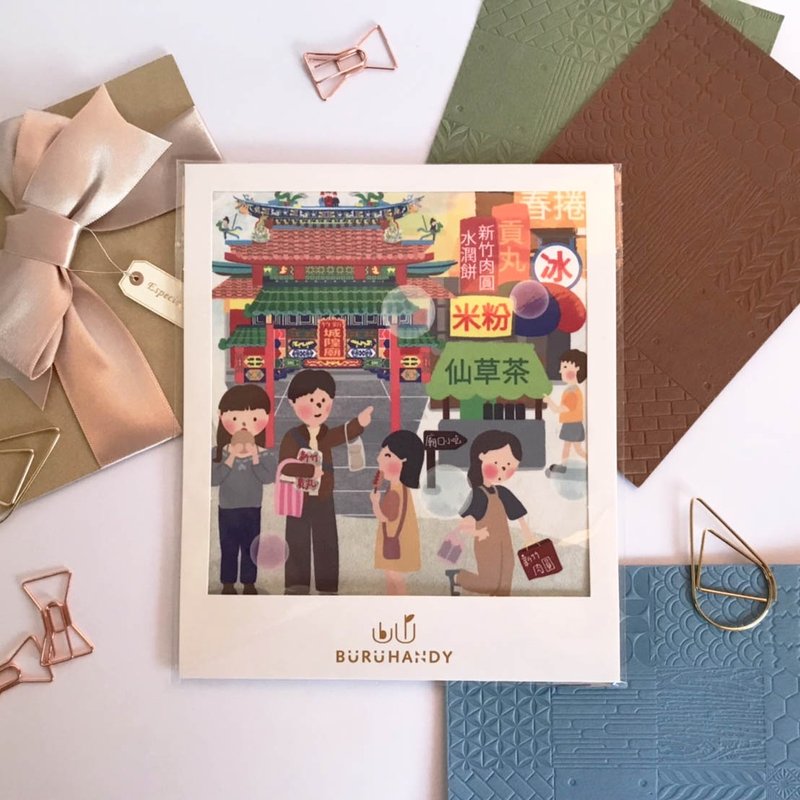 擦拭布/拭鏡布/眼鏡布/超細纖維/插畫/台灣/新竹城隍廟款 - 眼鏡盒/眼鏡布 - 聚酯纖維 多色