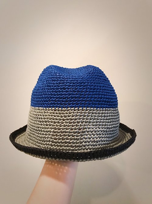手作りニット帽紳士帽子麦わら帽子