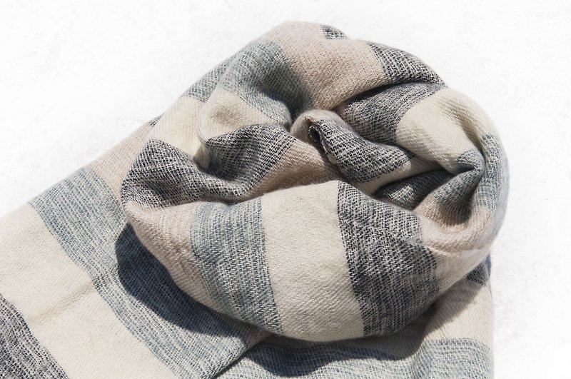 Pure wool scarf / knitted scarf / knitted scarf / cover blanket / pure wool scarf / wool scarf-marble - ผ้าพันคอถัก - ขนแกะ หลากหลายสี