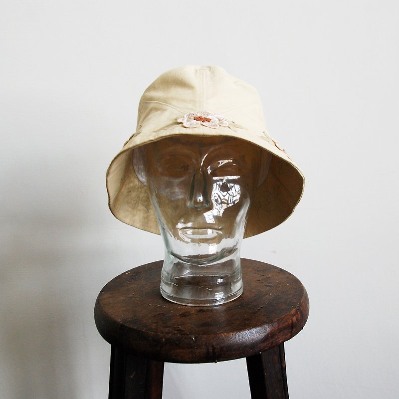 カボチャヴィンテージ。ヴィンテージ帽子刺繍の花 - 帽子 - その他の素材 