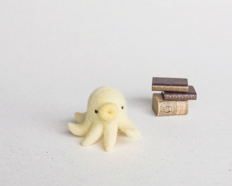 Leyang·Hot Fun Wool Felt Material Pack-Duzui Little Octopus - เย็บปัก/ถักทอ/ใยขนแกะ - ขนแกะ สีเหลือง