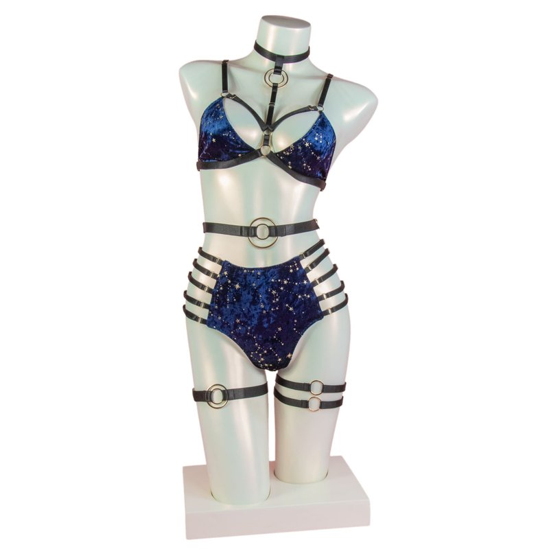 Galaxy Full Set Blue - 女內衣褲 - 其他材質 藍色