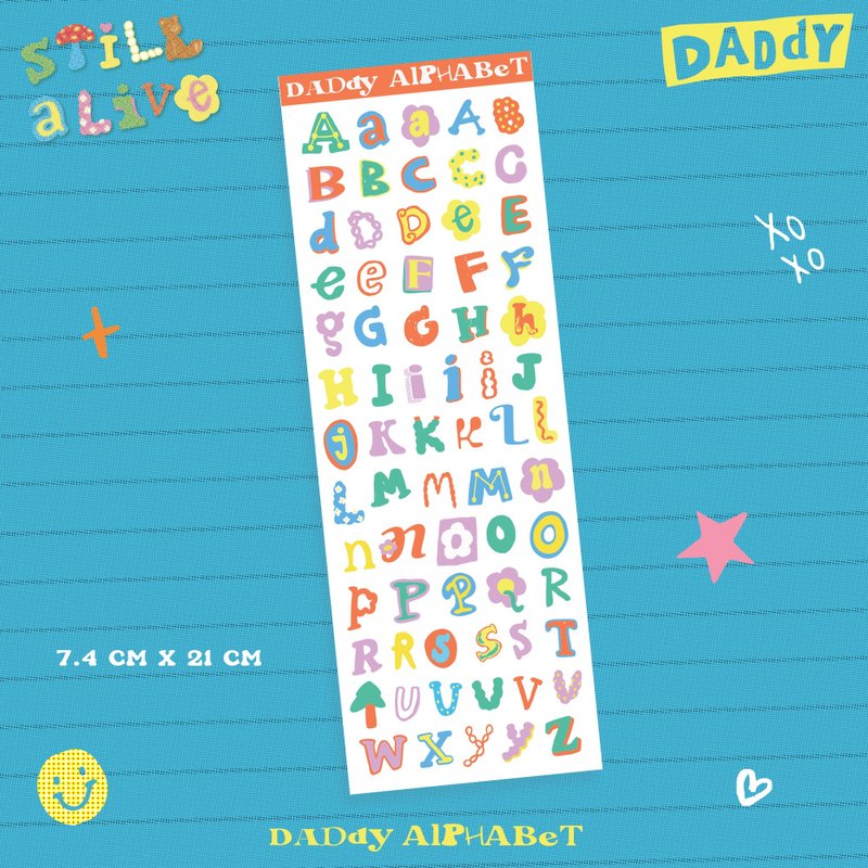 Daddy mini Alphabet cherry sticker Red V1 - 貼紙 - 防水材質 多色