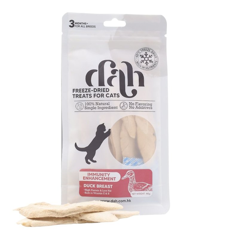 [Cat Snacks] Freeze-dried Duck Breast Strips 40g Unique Taste - Snacks - Fresh Ingredients Transparent