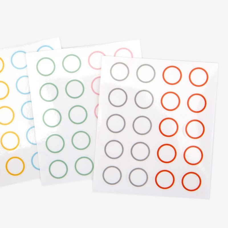 Dailylike手帳貼紙-TC裝飾標籤貼V3(4入)-圓框框01,E2D46930 - 貼紙 - 塑膠 橘色