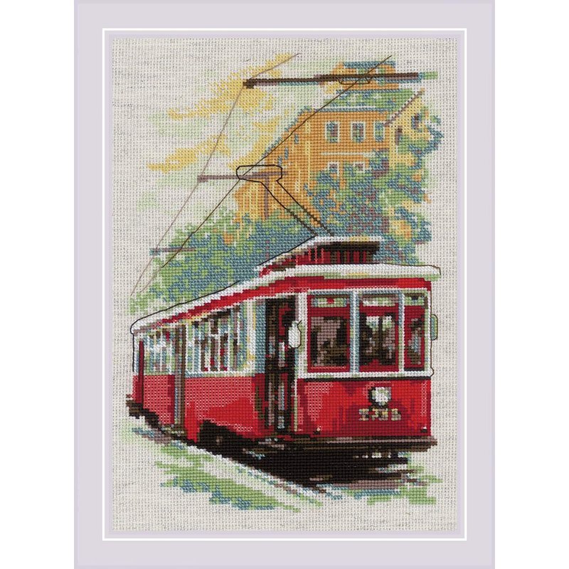 2106 - RIOLIS 十字繡材料包 - 復古電車 - 編織/刺繡/羊毛氈/縫紉 - 其他材質 