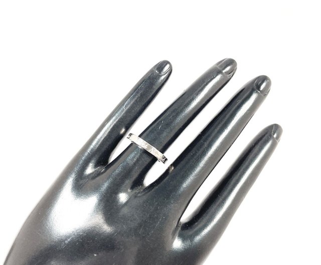 美品 Tiffany&Co. ティファニー ノーツナロー シルバー リング 9号 TIFFANY&Co.】ティファニー ノーツ ナロー リング・指輪 9号