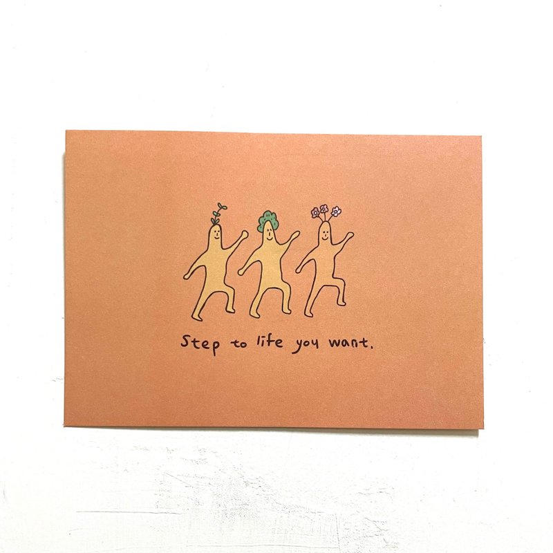 |明信片| 走自己想走的路 / 014 - 卡片/明信片 - 紙 紅色