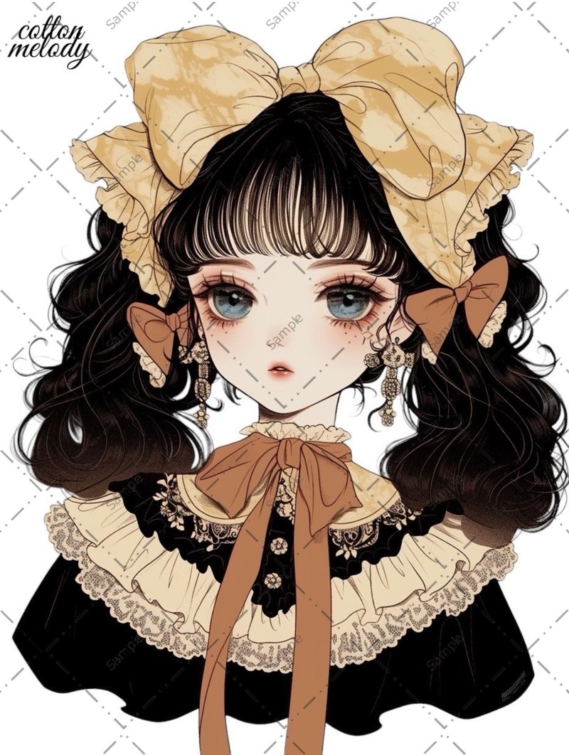 original sticker no.935 人物ステッカー オリジナルステッカー 人物ステッカー 女の子ステッカー オリジナル人物ステッカー - 貼紙 - 紙 