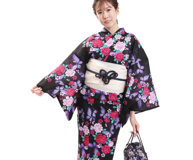 日本和服女性浴衣腰帶2件組F Size X25-214 yukata - 設計館fuukakimono