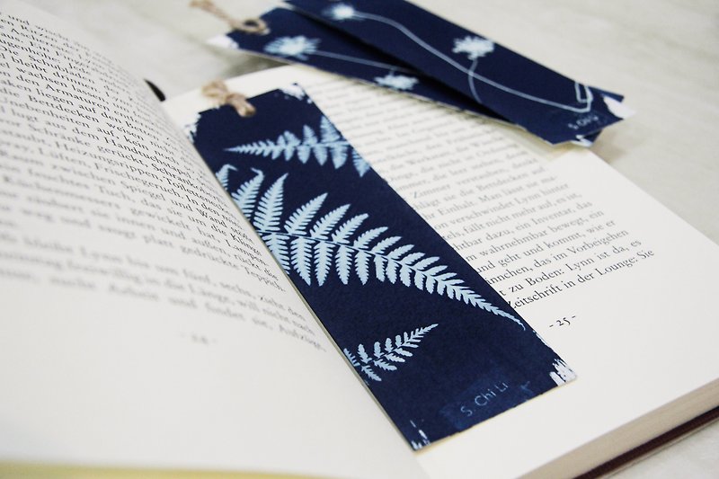 [Limited Lucky Bag] S. Chi Li Plant Blue Bookmark - Bookmarks - Paper Blue